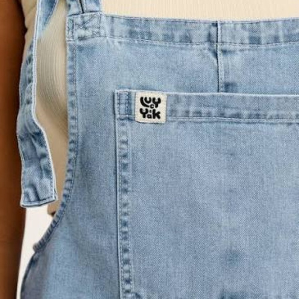 Brand New! Lucy & Yak Light Blue Original Dungarees - Light Blue Wash